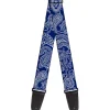 Guitar Strap - Paisley Blue White