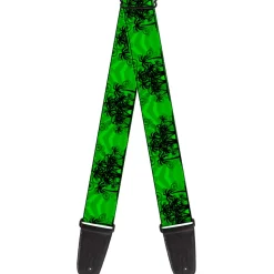 Guitar Strap - Palm Trees Greens Black