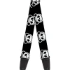 Guitar Strap - Panda Bear Cartoon2 Black White