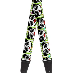 Guitar Strap - Panda Bear Cartoon