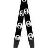 Guitar Strap - Panda Face Black White