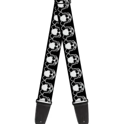 Guitar Strap - Panda Skulls