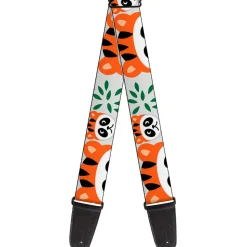 Guitar Strap - Panda w Tiger Hat