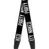 Guitar Strap - PARTY NAKED Black/White