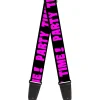 Guitar Strap - PARTY TIME! Black Fuchsia