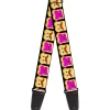 Guitar Strap - Peanut Butter w Mustache & Jelly
