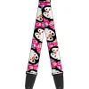 Guitar Strap - Penguins w Cupcakes Fuchsia Purple White