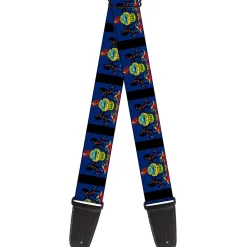 Guitar Strap - Pennsylvania Flags Black
