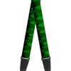 Guitar Strap - Pine Tree Silhouettes Black Greens