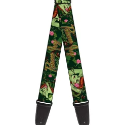 Guitar Strap - POISON IVY Bombshell Poses Greens Reds