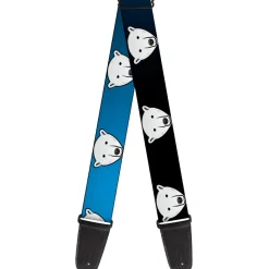 Guitar Strap - Polar Bear Repeat Black Blue Fade