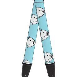 Guitar Strap - Polar Bear Repeat Baby Blue