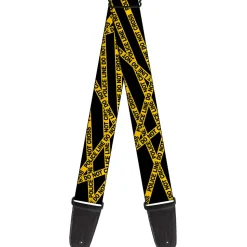 Guitar Strap - Police Line Black Yellow