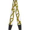 Guitar Strap - Police Line White Yellow