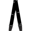Guitar Strap - Pontiac Black Silver REPEAT Logo