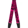 Guitar Strap - Punk Princess Fuchsia Black