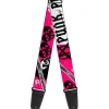 Guitar Strap - Punk Princess w Zippers & Skulls