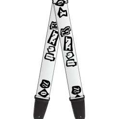 Guitar Strap - Punk You White Black