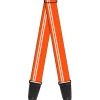 Guitar Strap - Racing Stripe Orange White