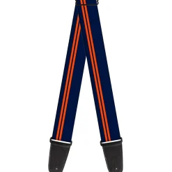 Guitar Strap - Racing Stripe Navy Orange