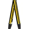 Guitar Strap - Racing Stripe2 Weathered Black Yellow