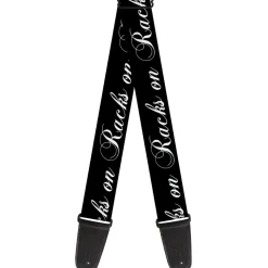 Guitar Strap - RACKS ON RACKS Black White