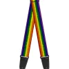 Guitar Strap - Rainbow Stripe Painted