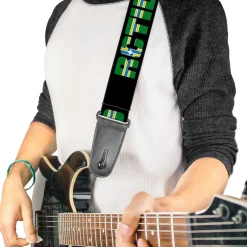Guitar Strap - RCTID Black Portland Flag