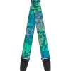 Guitar Strap - Retro Monster Aqua