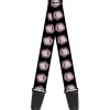 Guitar Strap - Rick and Morty Rick Vaporwave Bullseye Black/Blue/Red/White