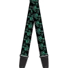 Guitar Strap - Rick and Morty Psychedelic Monster Pose Black/Greens