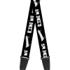Guitar Strap - RIDE ME Skateboard Black White