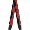 Guitar Strap - RIP CITY Stripe Mesh Black Gray Red