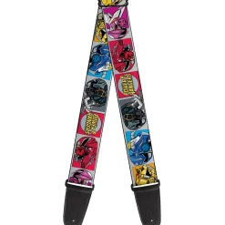 Guitar Strap - SABAN'S POWER RANGERS Ranger Zord and Icon Blocks and Title Logo