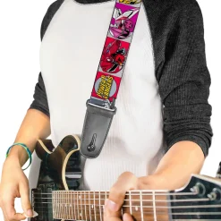 Guitar Strap - SABAN'S POWER RANGERS Ranger Zord and Icon Blocks and Title Logo
