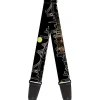 Guitar Strap - San Francisco w Moon Vivid Skyline Black