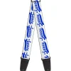 Guitar Strap - SAUCE Baseball Script White/Blue