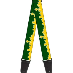 Guitar Strap - Seattle Skyline Green Yellow
