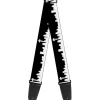 Guitar Strap - Seattle Solid Skyline Black White