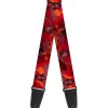 Guitar Strap - Simba Scar Battle Scene Fiery Red