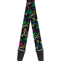 Guitar Strap - Sketch Stars Black Multi Color