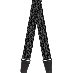 Guitar Strap - Skull Yard Black Gray