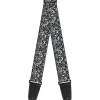 Guitar Strap - Sleeve Skulls Black Gray