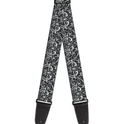 Guitar Strap - Sleeve Skulls Black Gray