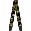 Guitar Strap - Sloth Face Hanging Black