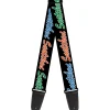 Guitar Strap - SNATCHED Script Black/Multi Color