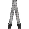 Guitar Strap - Soft Kitty Face CLOSE-UP Gray