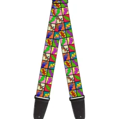 Guitar Strap - Sound Effect Checkers Multi Color