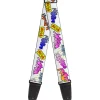 Guitar Strap - Sound Effects White Pastel