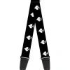Guitar Strap - Spade Black White